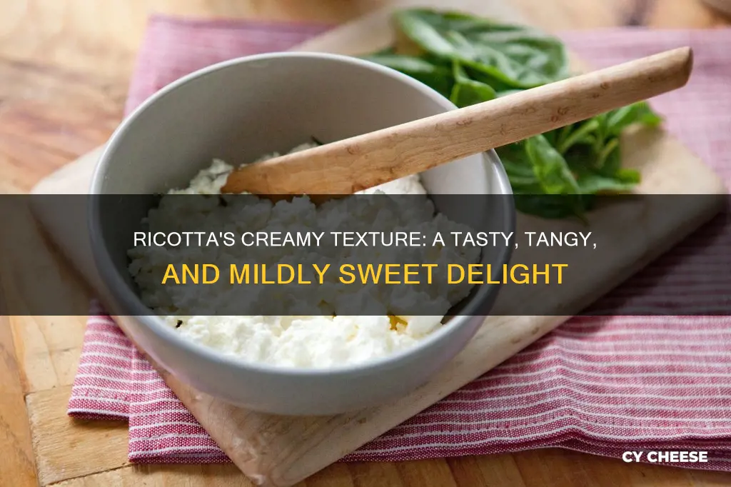 what does ricotta cheese look like and taste like