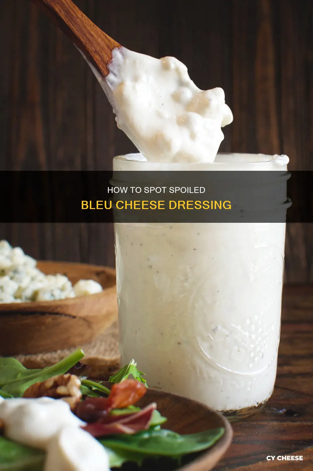 what does spoiled bleu cheese dressing look like