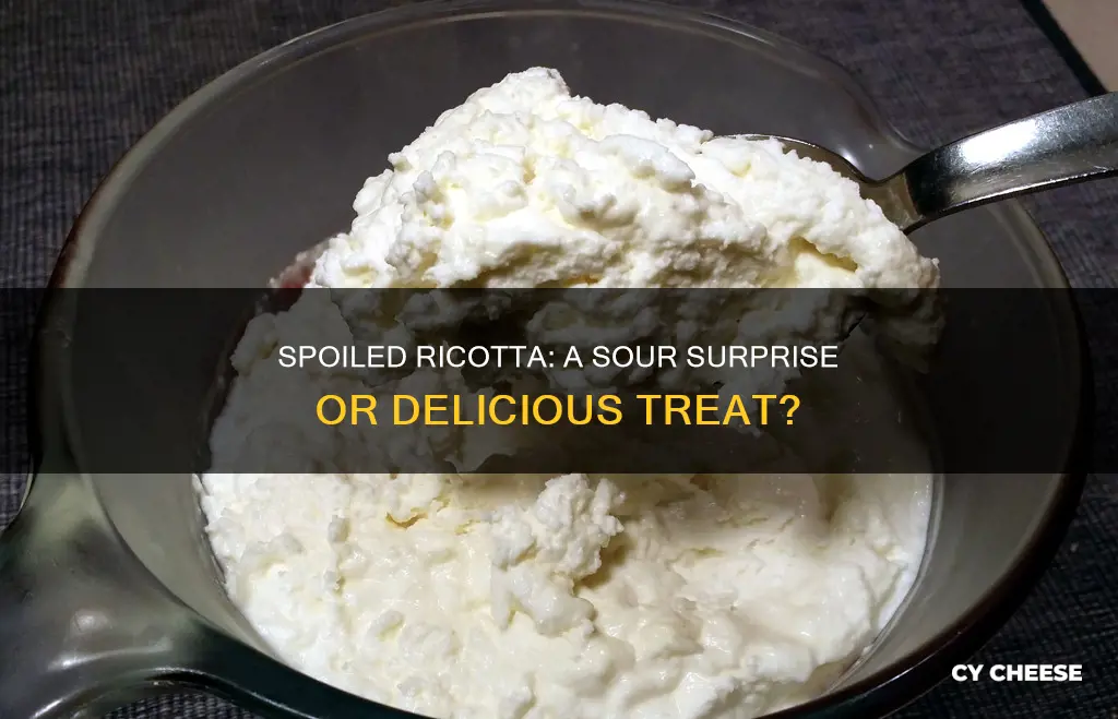 what does spoiled ricotta cheese taste like