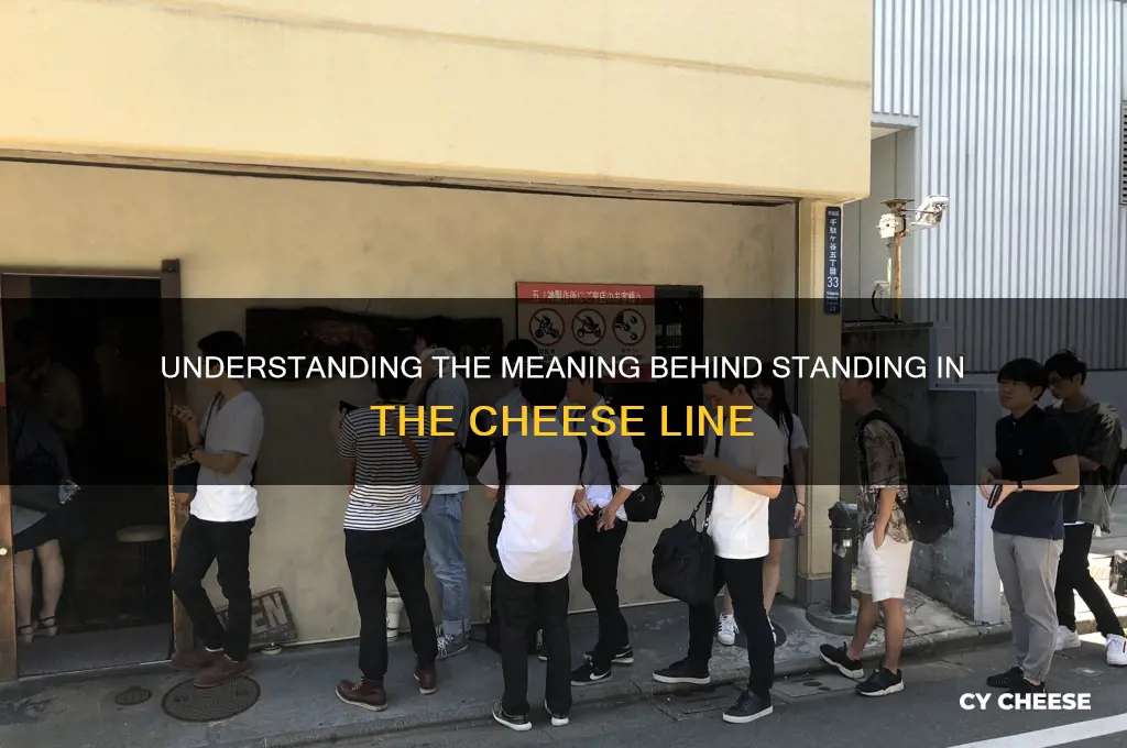 what does standing in the cheese line mean
