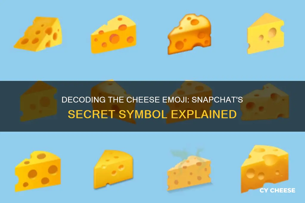 what does the cheese emoji mean on snapchat
