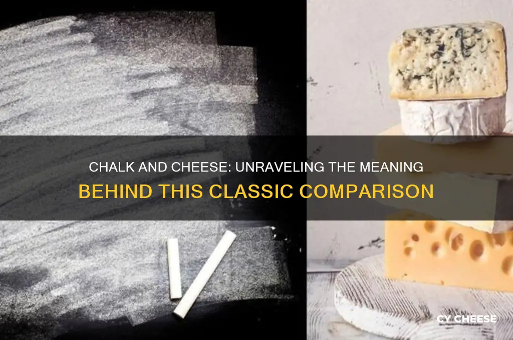 what does the expression chalk and cheese mean