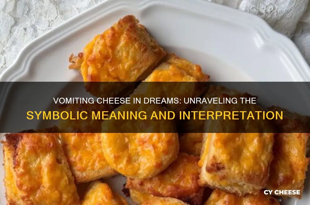 what does vomiting cheese mean in a dream