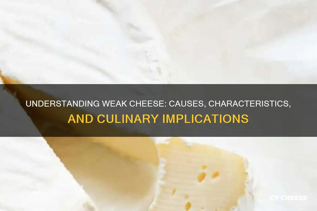 what does weak cheese mean