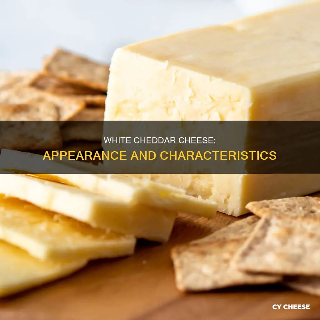 what does white cheddar cheese look like