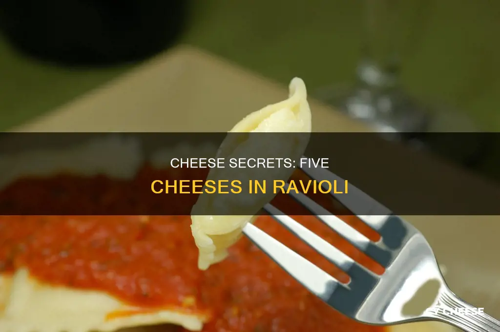 what five cheeses are used in five cheese ravioli
