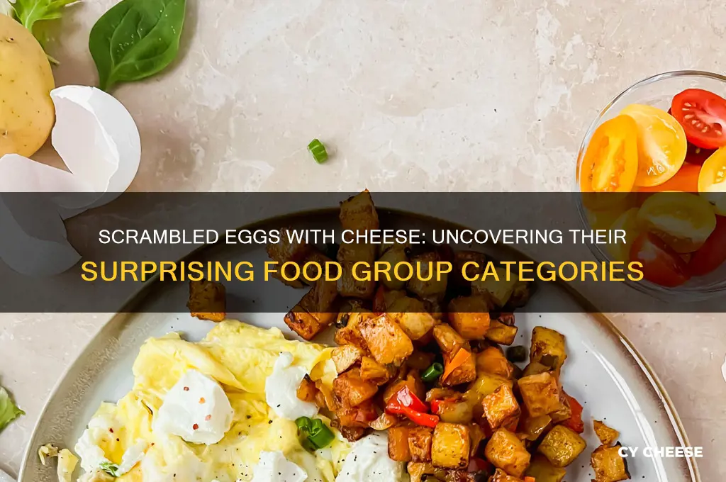 what food groups are scramble eggs with cheese in