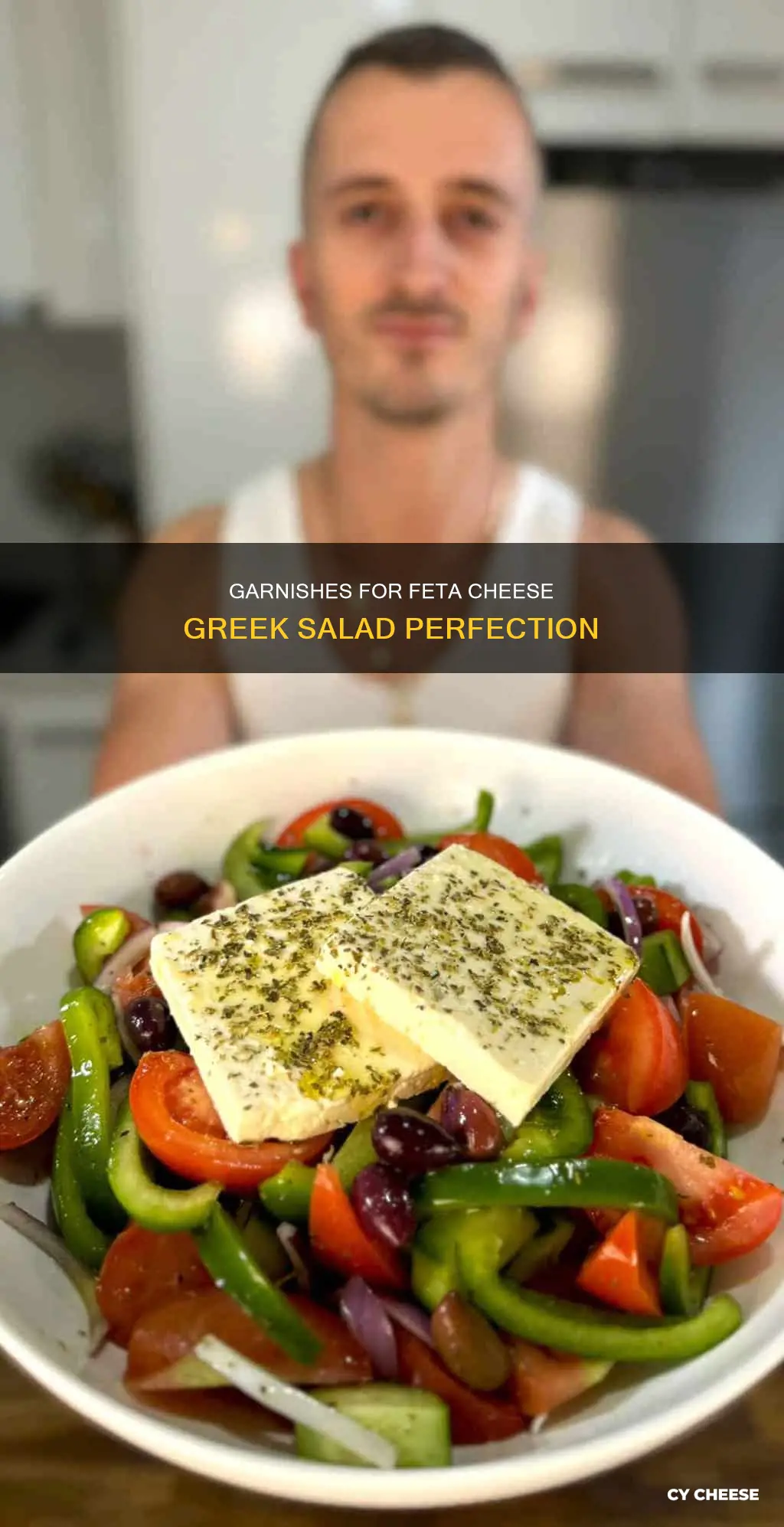 what garnish on feta cheese greek salad