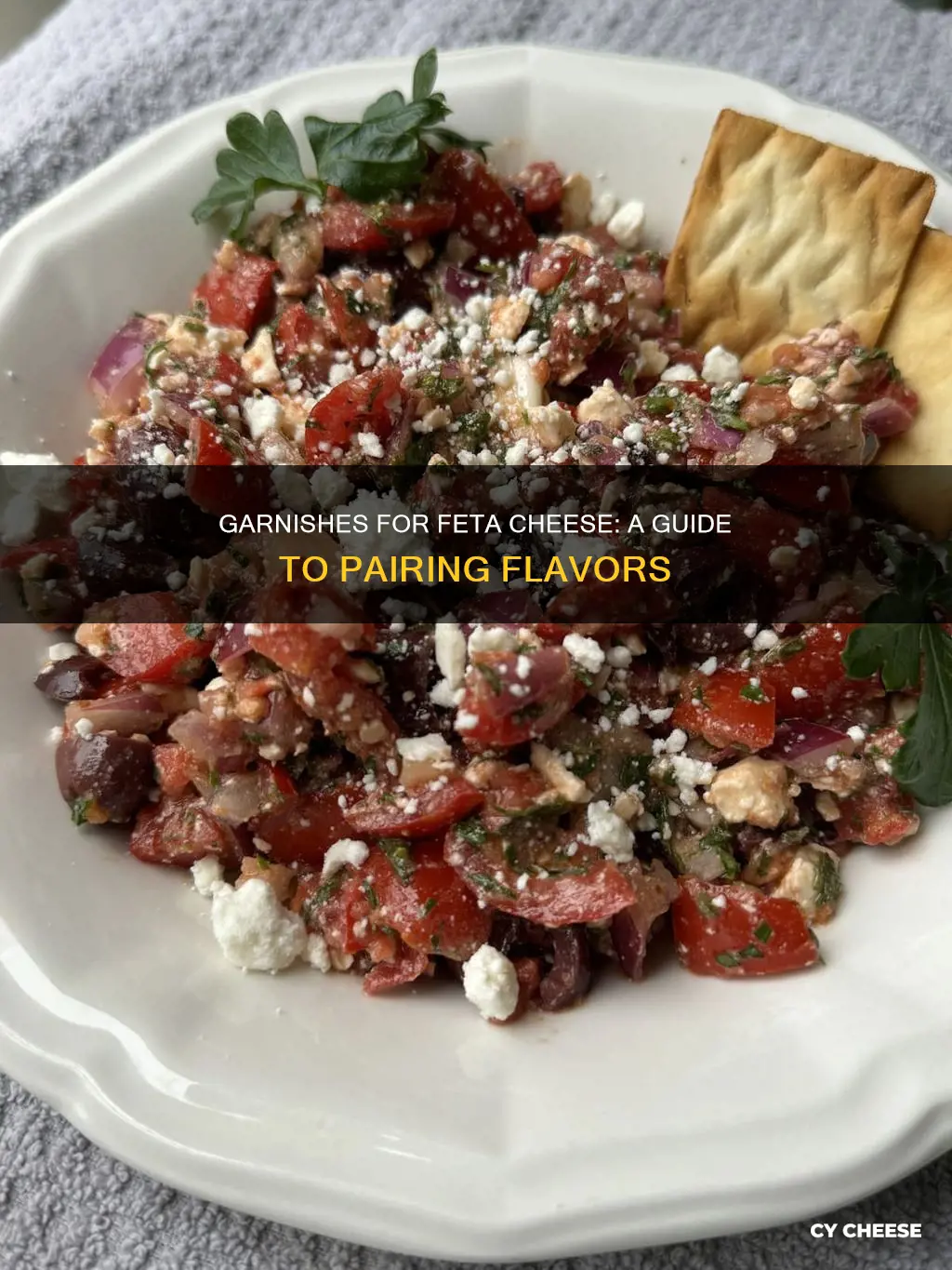 what garnish on feta cheese