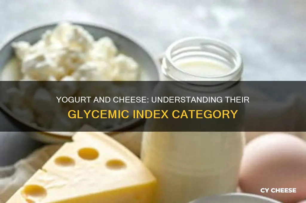 what glycemic index category would include yogurt and cheese