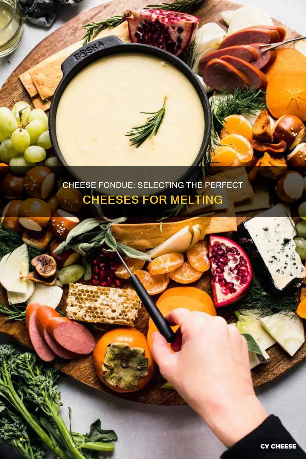 what goes in a cheese fondue