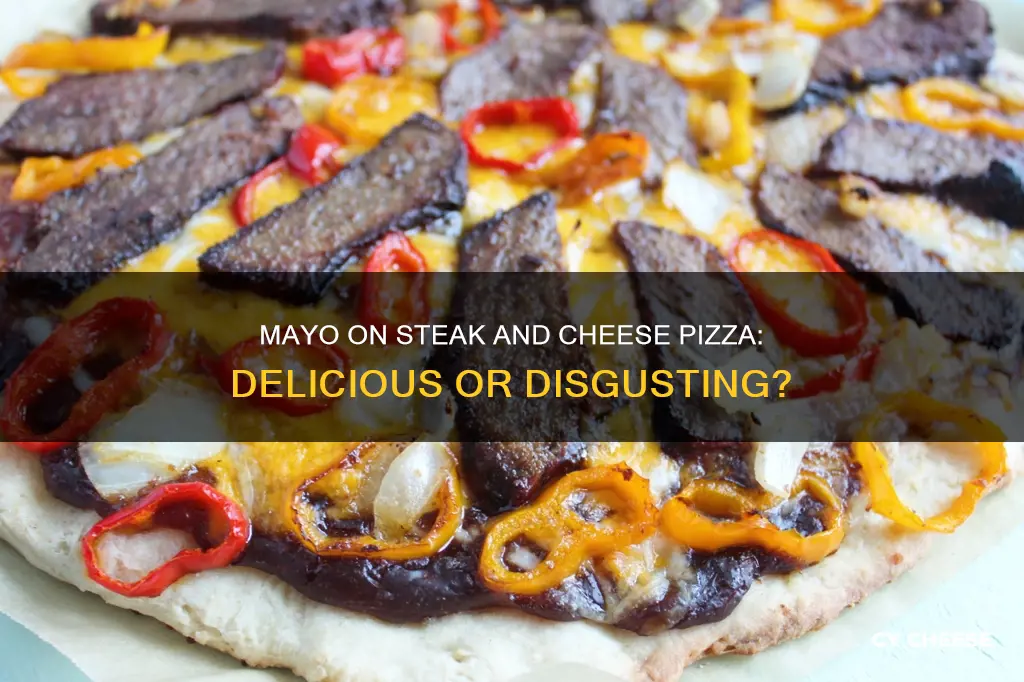 what goes on a steak and cheese pizza mayonnaise