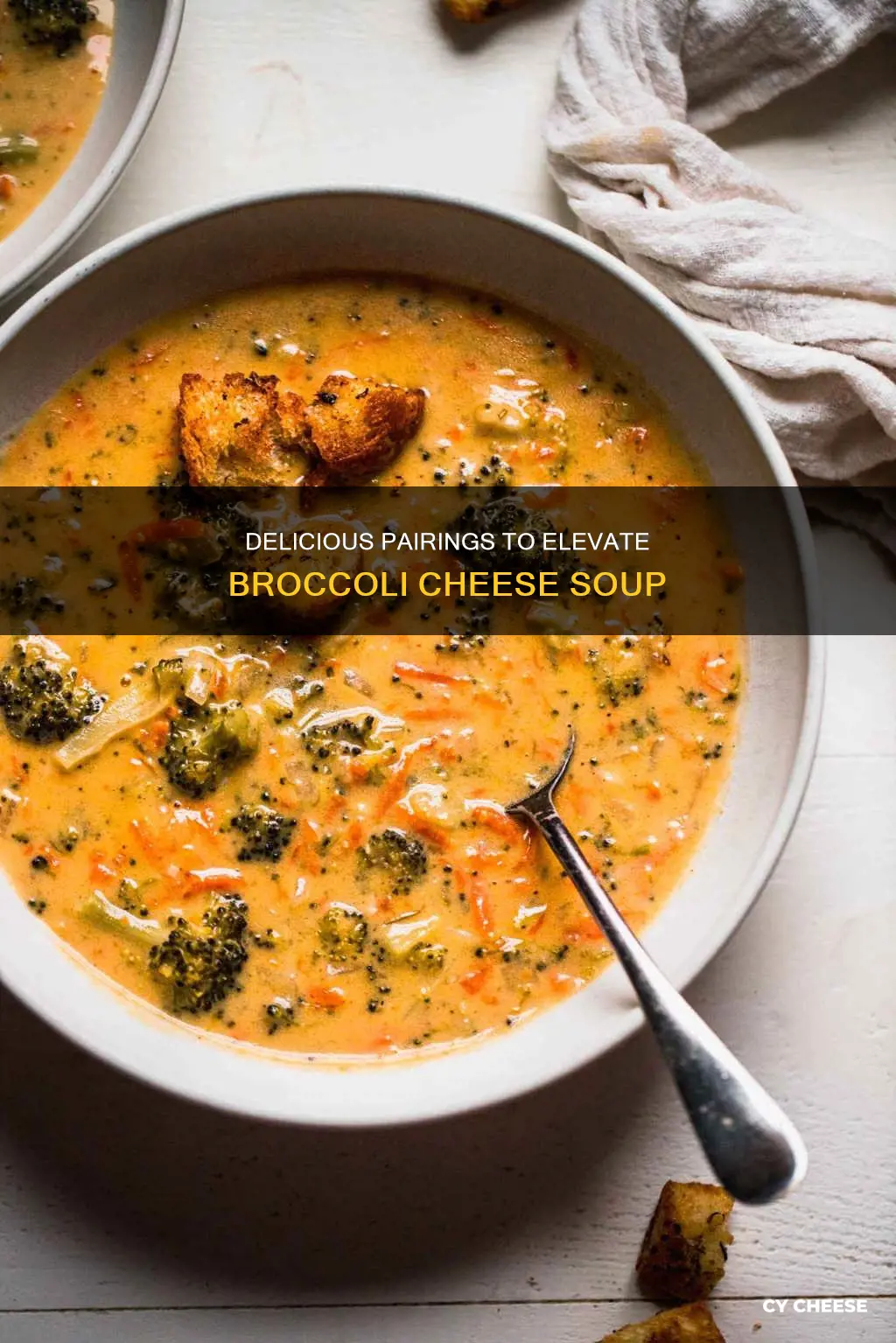 what goes well with brocolli cheese soup