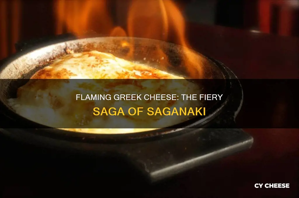 what greek cheese do they light on fire
