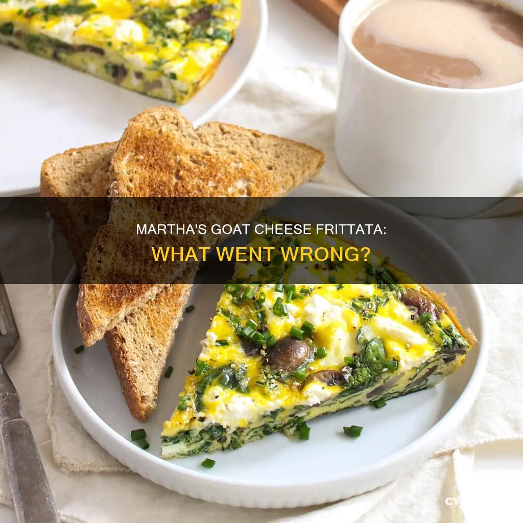what happened to martha stewarts goat cheese fritata recipe