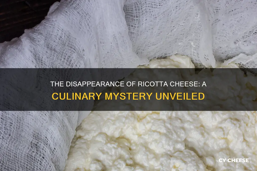 what happened to ricotta cheese