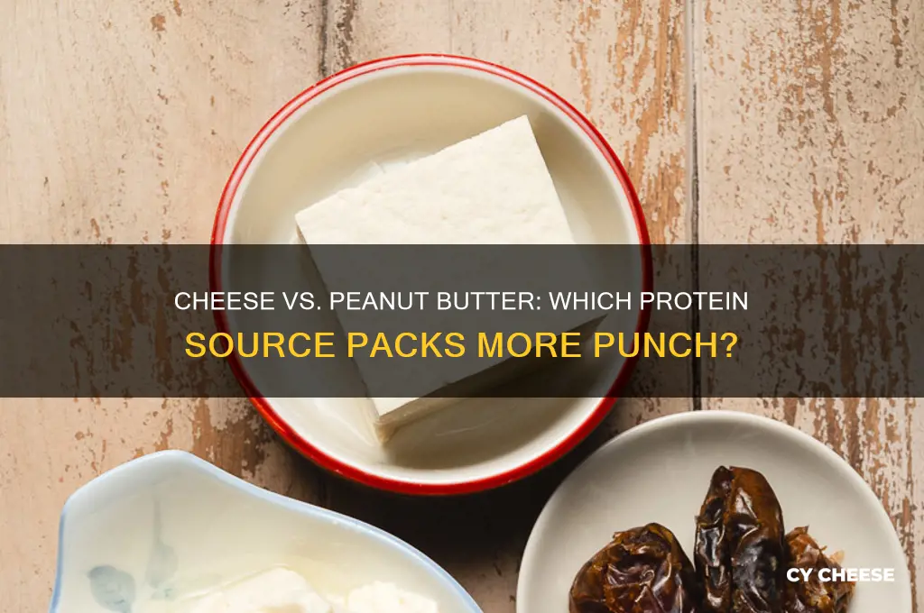 what has more protein cheese or peanut butter