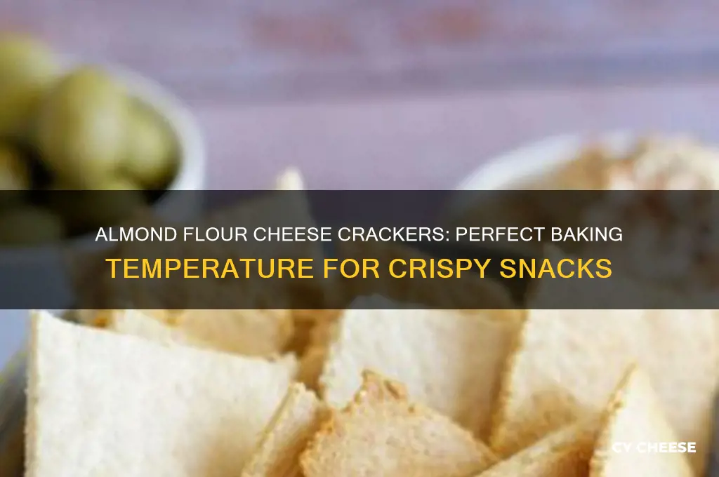 what heat is almond flour cheese crackers on