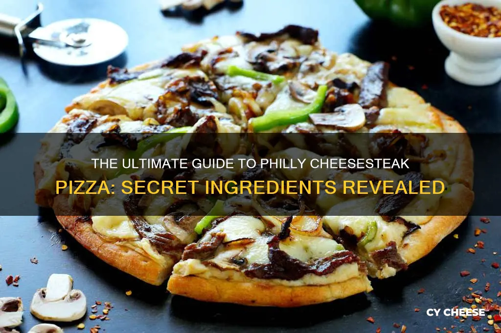 what ingredients are a philly cheese steak pizza