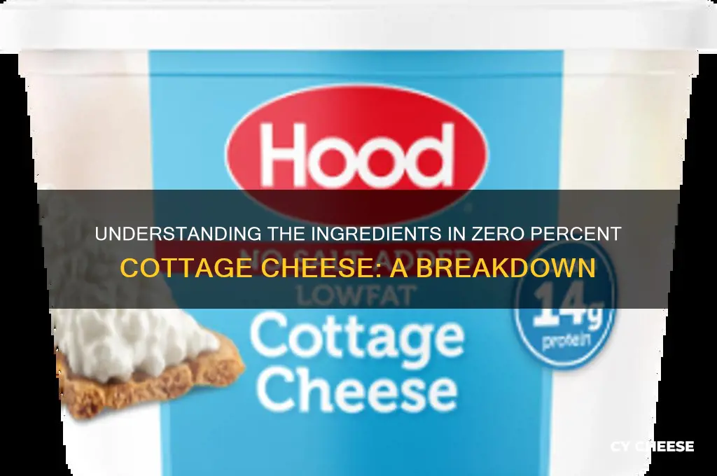 what is 0 cottage cheese made of