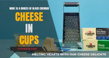 Cheddar Cheese: 4 oz to Cups Conversion Guide