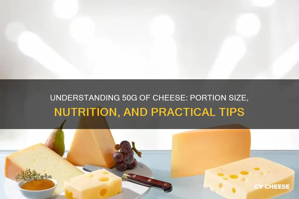 what is 50g of cheese