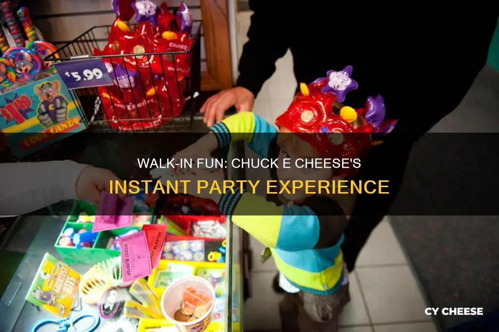 what is a chuck e cheese walk in party