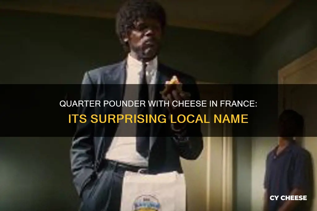 what is a quarter pounder with cheese called in france