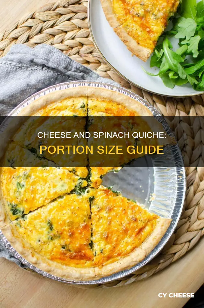 what is a serving of cheese and spinach quiche