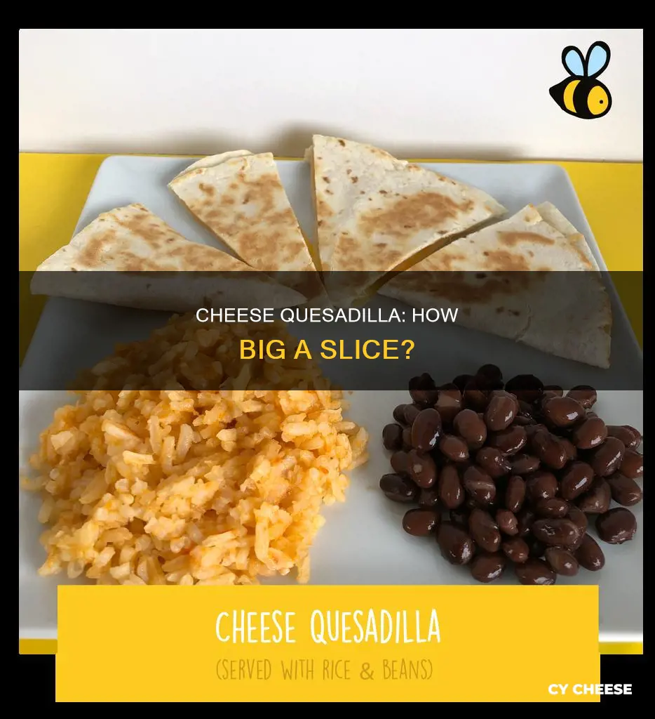 what is a serving of cheese quesadilla