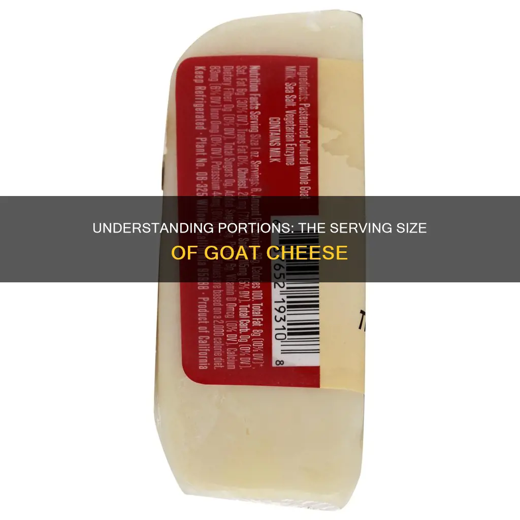 what is a serving size of goat cheese