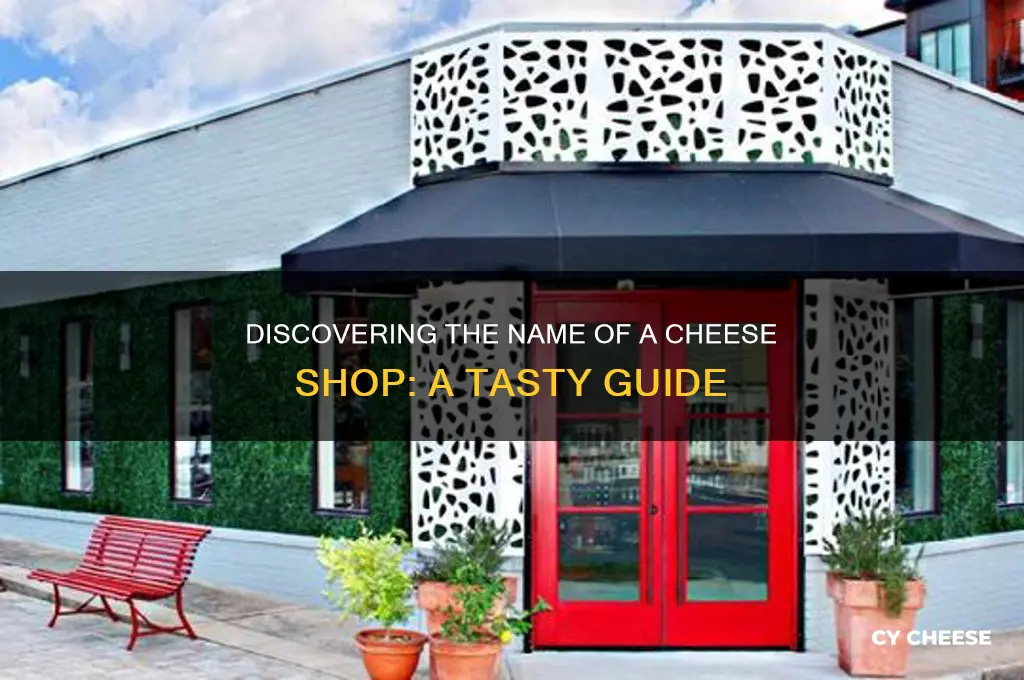 what is a shop that sells cheese called
