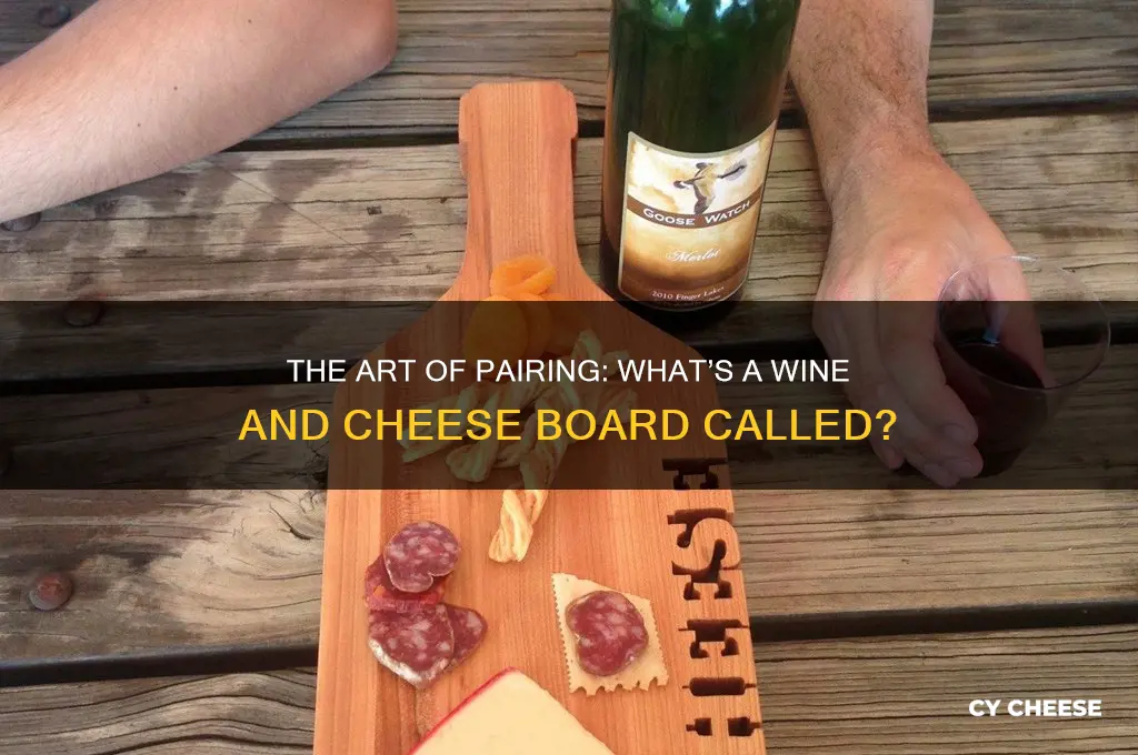 what is a wine and cheese board called