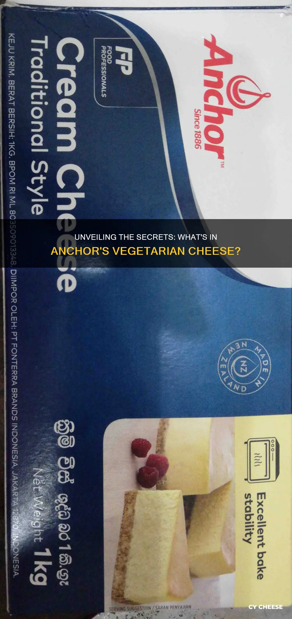 what is anchor vegetarian cheese made of