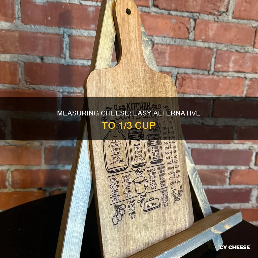 what is another measurement for 1 3 cup of cheese