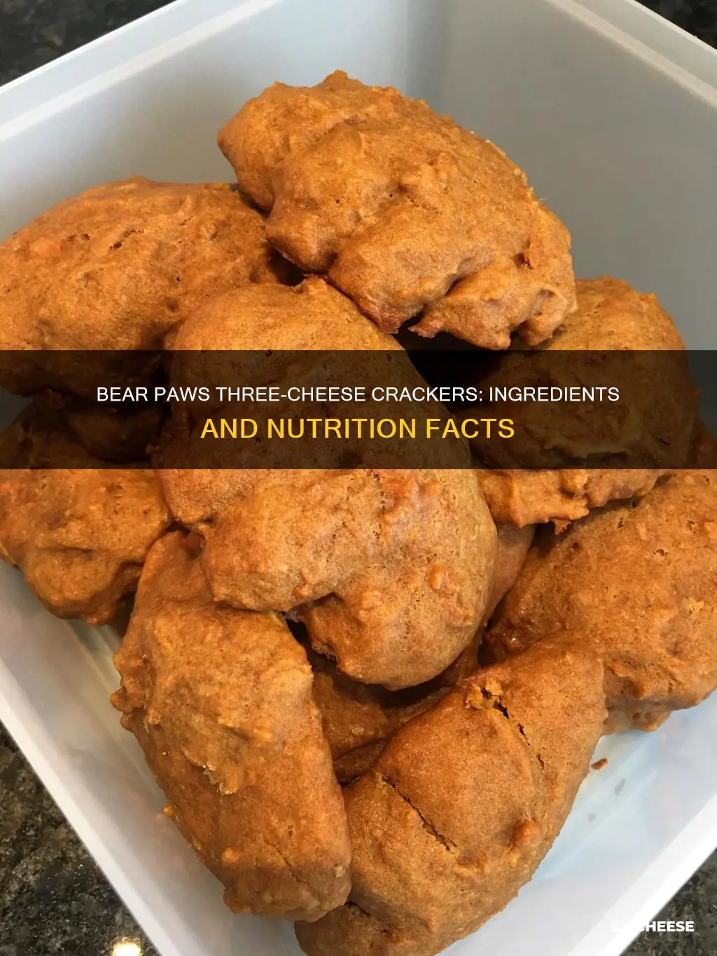 what is bear paws three cheese crackers made of
