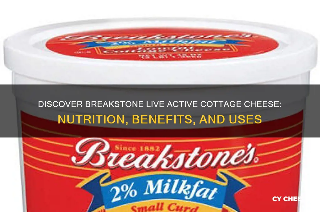 what is breakstone live active cottage cheese