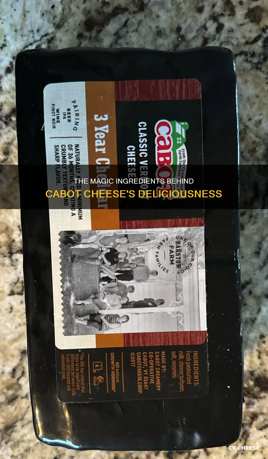 what is cabot cheese made of