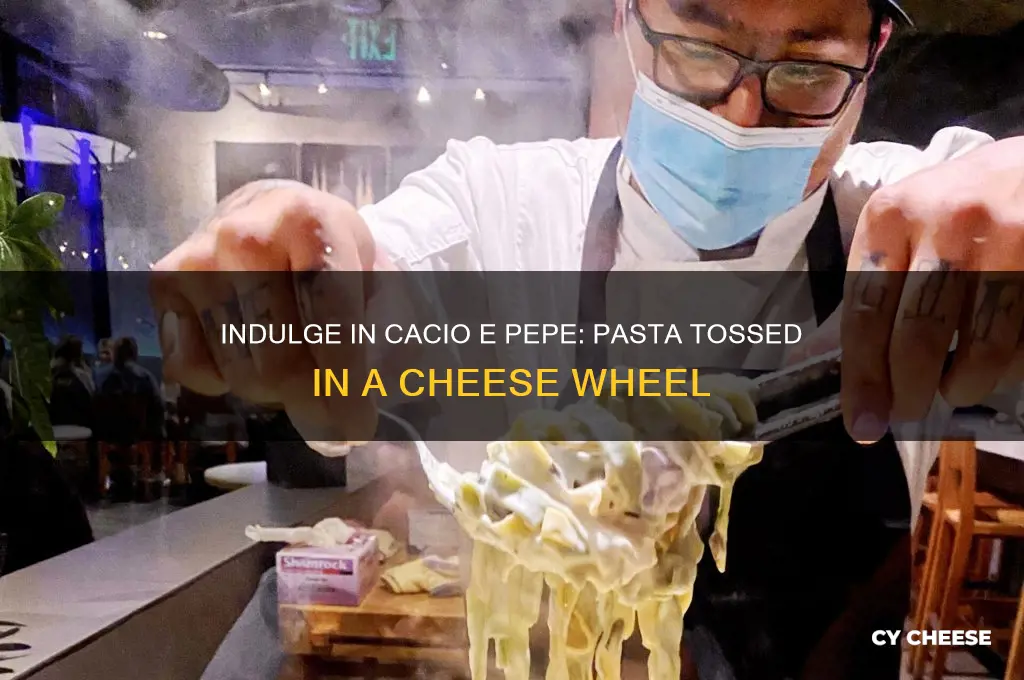 what is called pasta in a cheese wheel