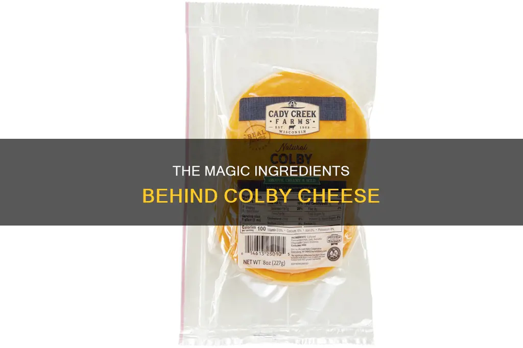 what is colby cheese made from