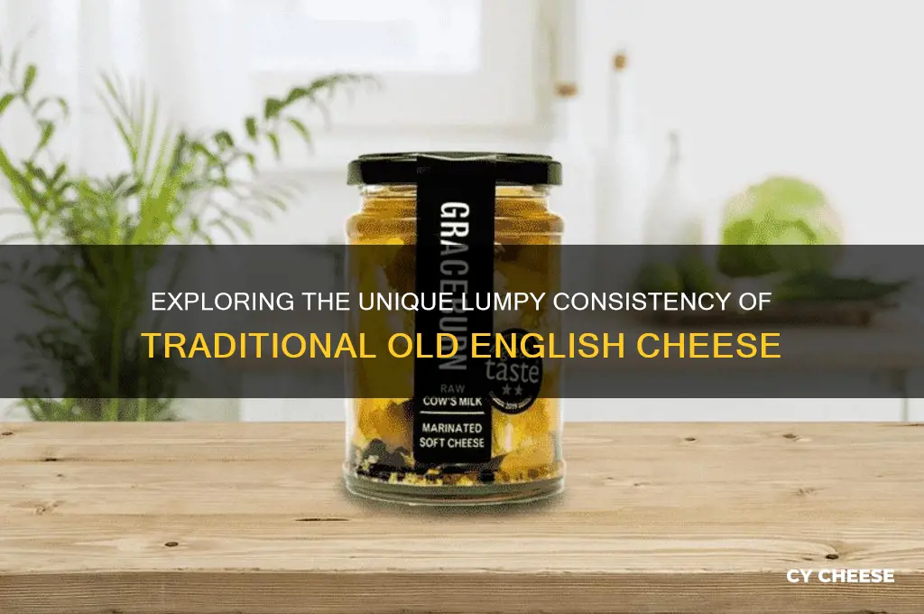 what is consistency of old english cheese lumpy