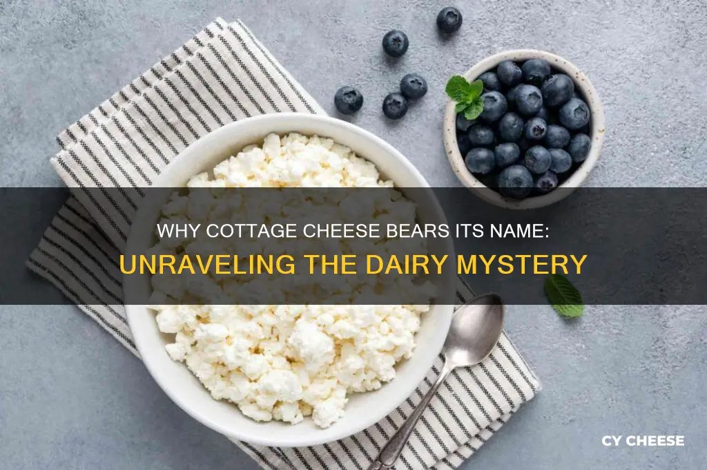 what is cottage cheese named for