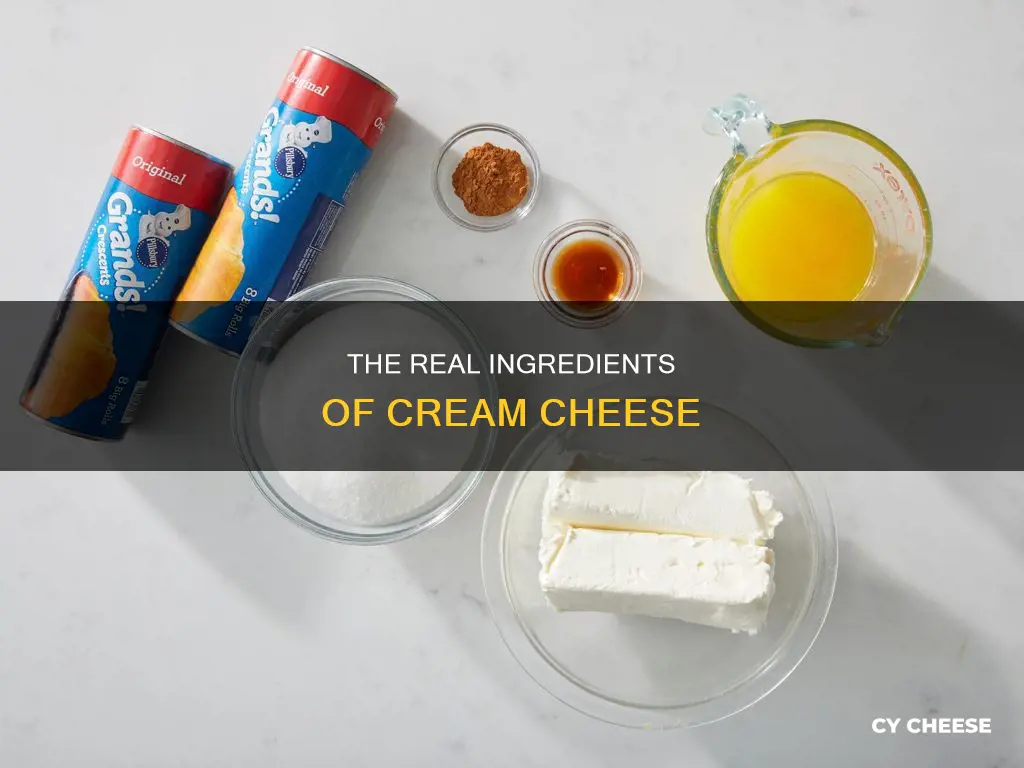 what is creme cheese mad of