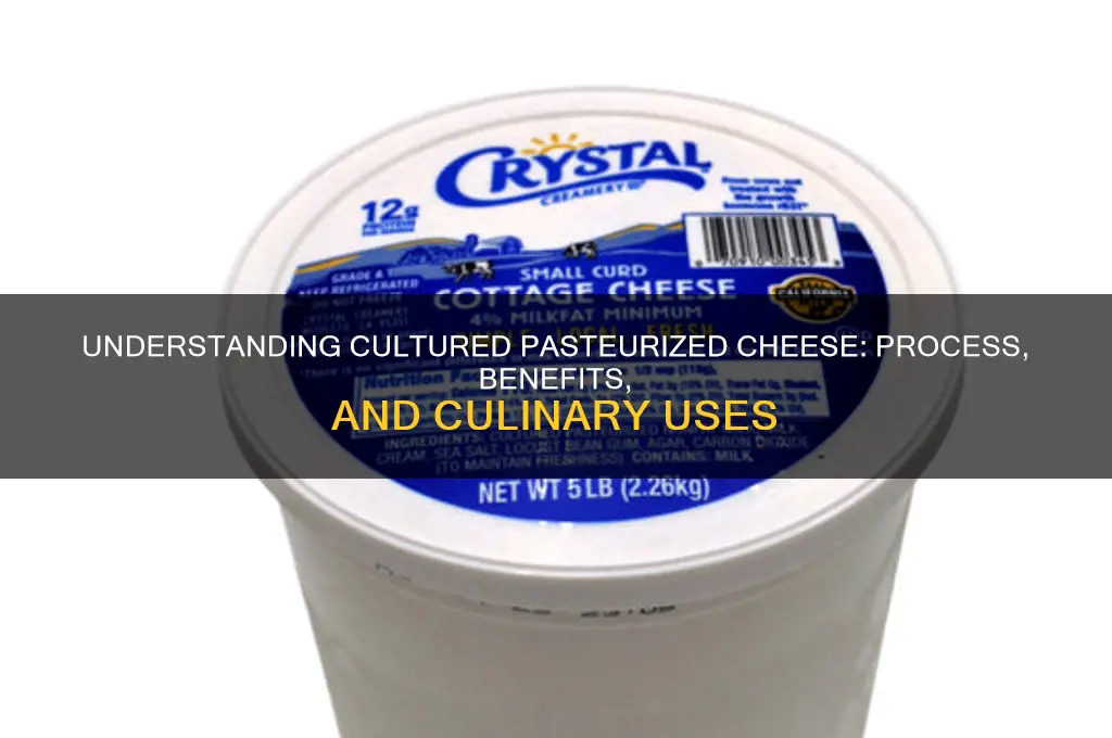 what is cultured pasteurized cheese