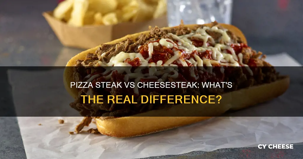 what is diffemce betwen pizza steak and cheese steak