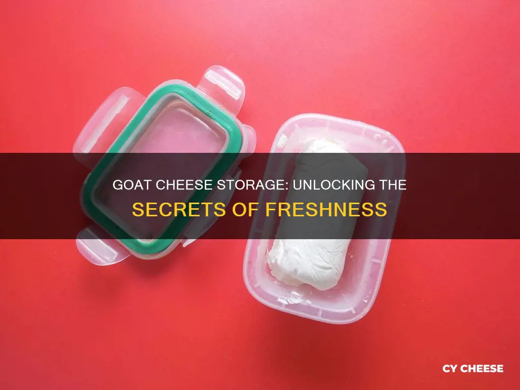 what is goat cheese stored in