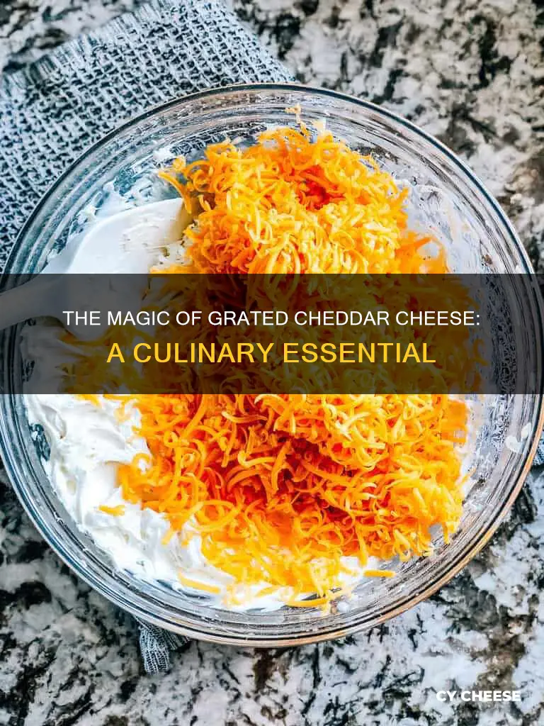 what is grated cheddar cheese