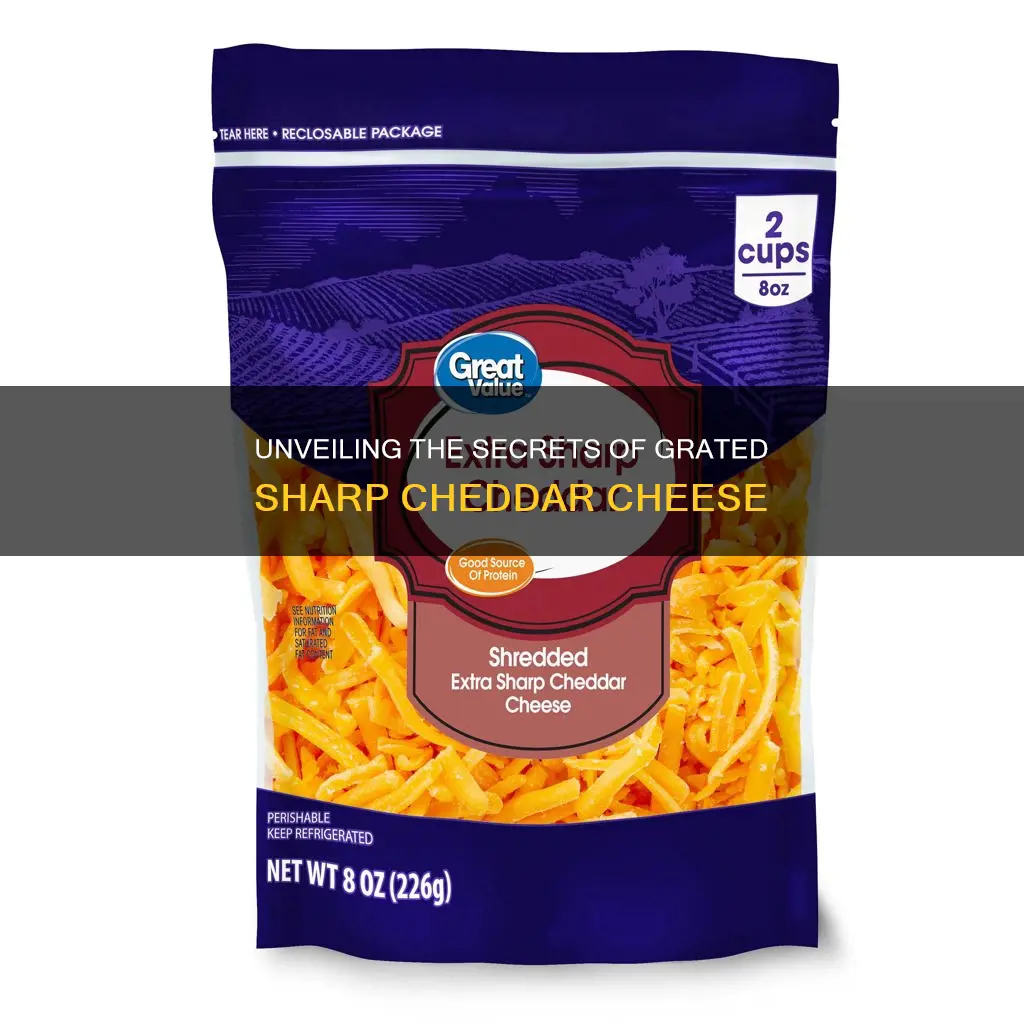 what is grated sharp cheddar cheese