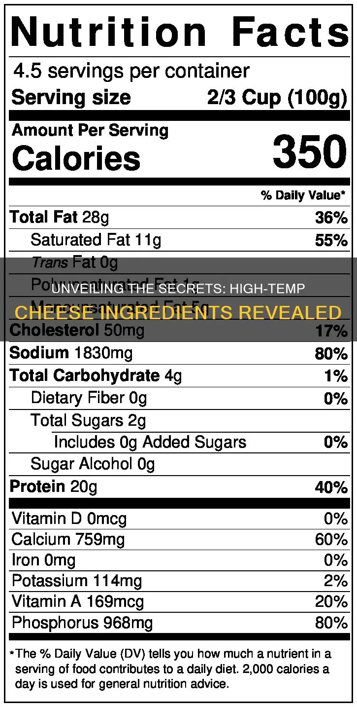 what is high temp cheese made of