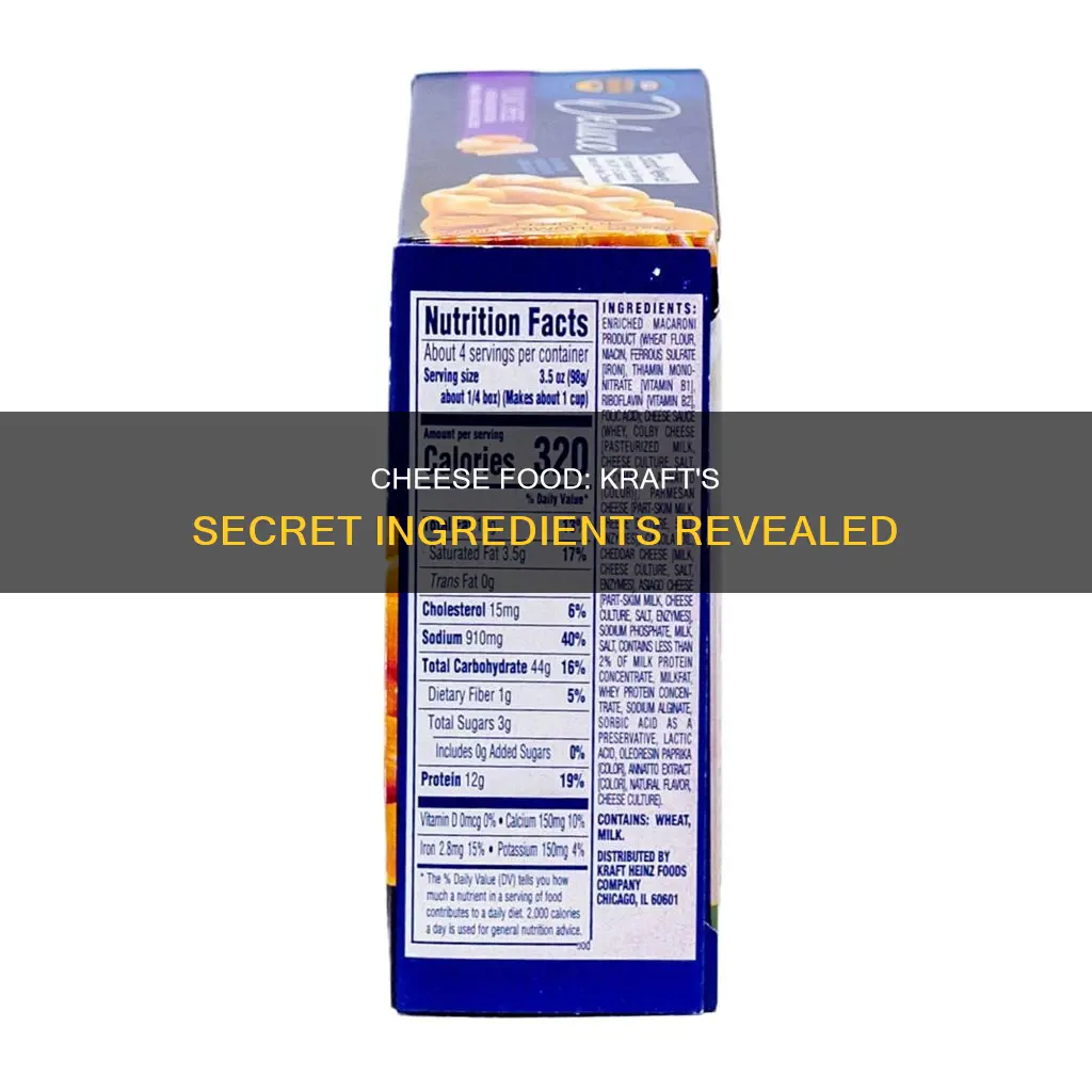 what is in cheese food like kraft